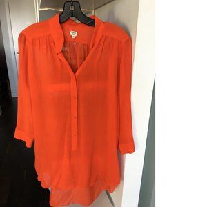 Aritzia silk blouse tunic top